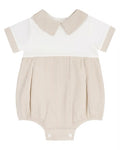 Beige Stripe Baby Romper