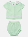 Girls Soraia 2-Piece Spanish Knitted Set – Mint Green