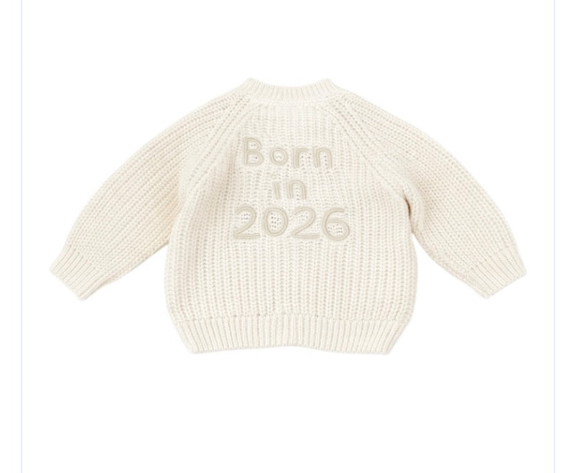 Born in 2026 Unisex Cardigan