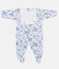 Teddy print Spanish babygrow -navy