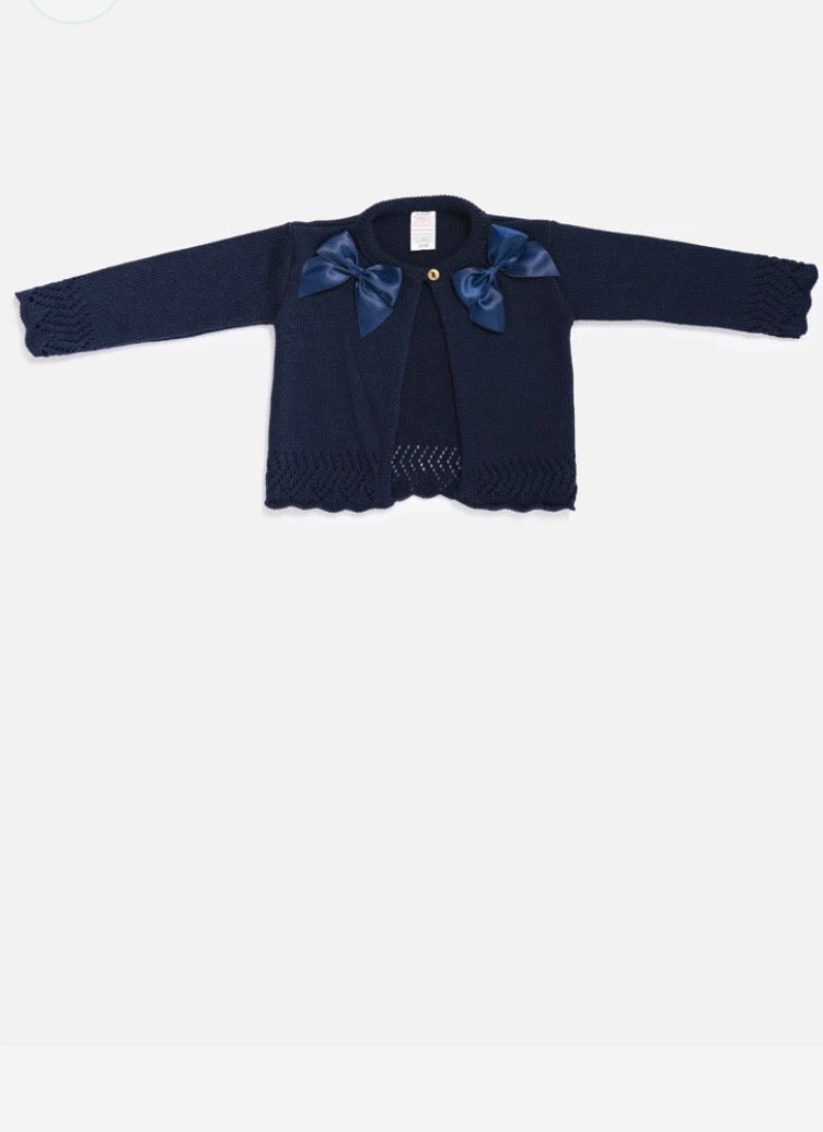 Baby Girl Cardigan with double bow