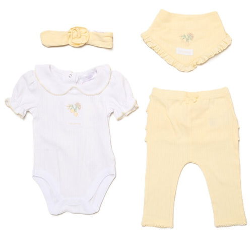 Baby Girls Lemon 4-Piece Legging Set