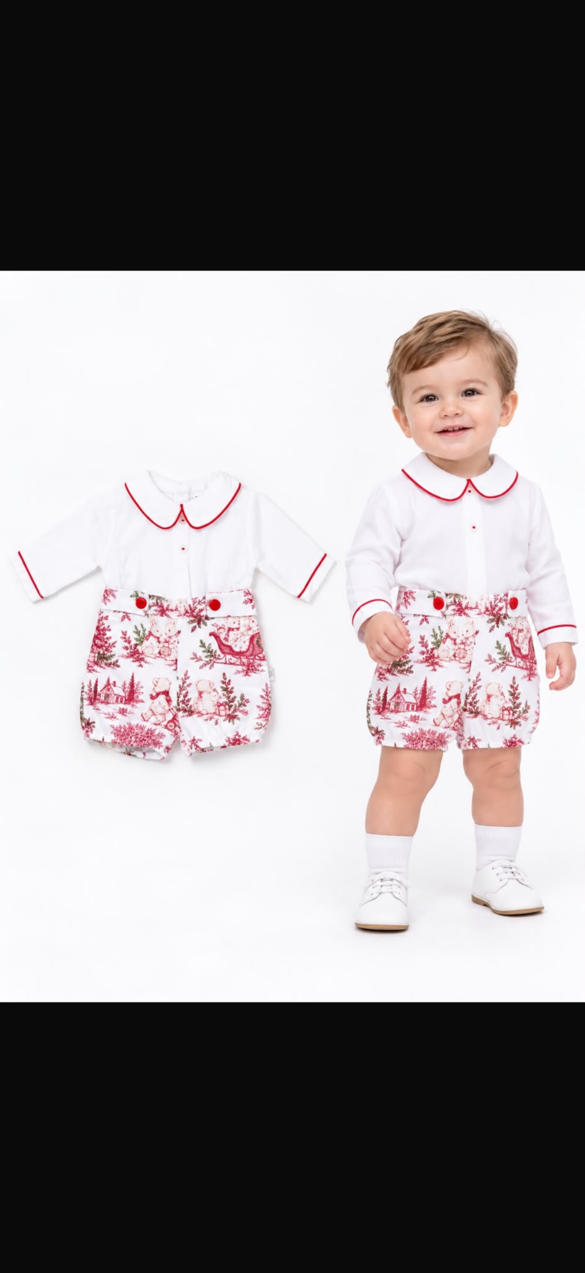 Boys Spanish Christmas set shorts & shirt