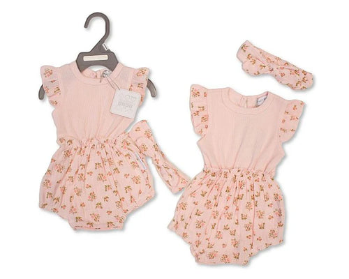 Baby Girls Floral Romper & Headband