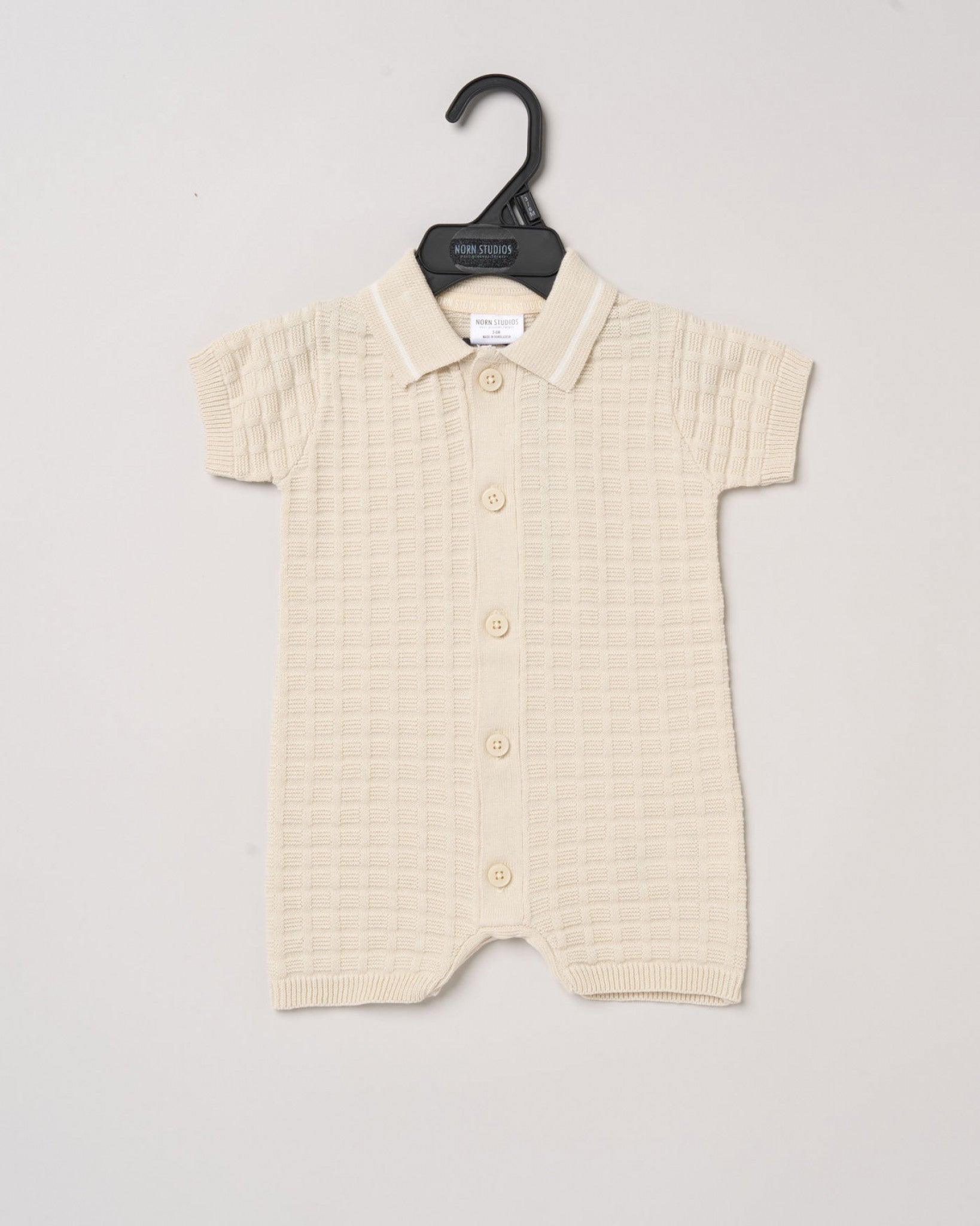 Boys Waffle True Knit Romper