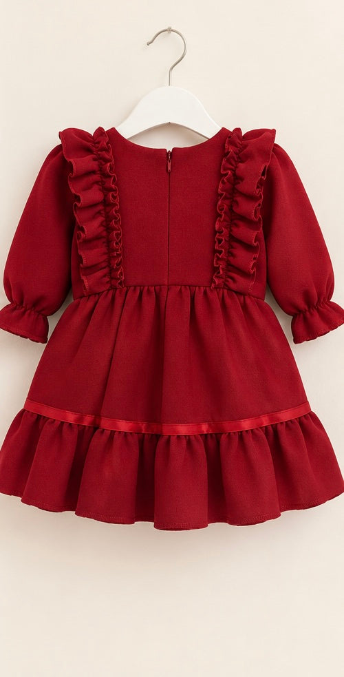 Amelia Ruby Ruffle Dress