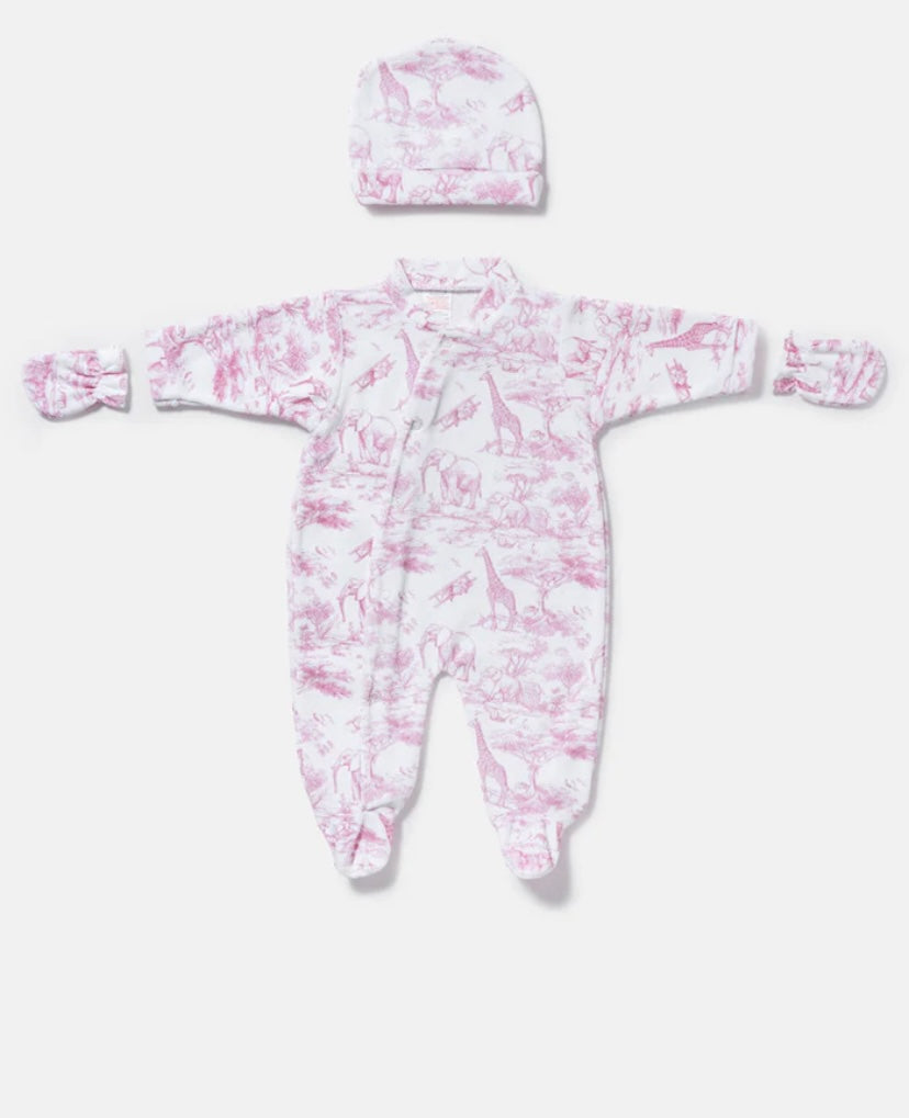 Pink Safari Babygrow