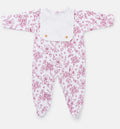 Teddy print Spanish babygrow -cherry