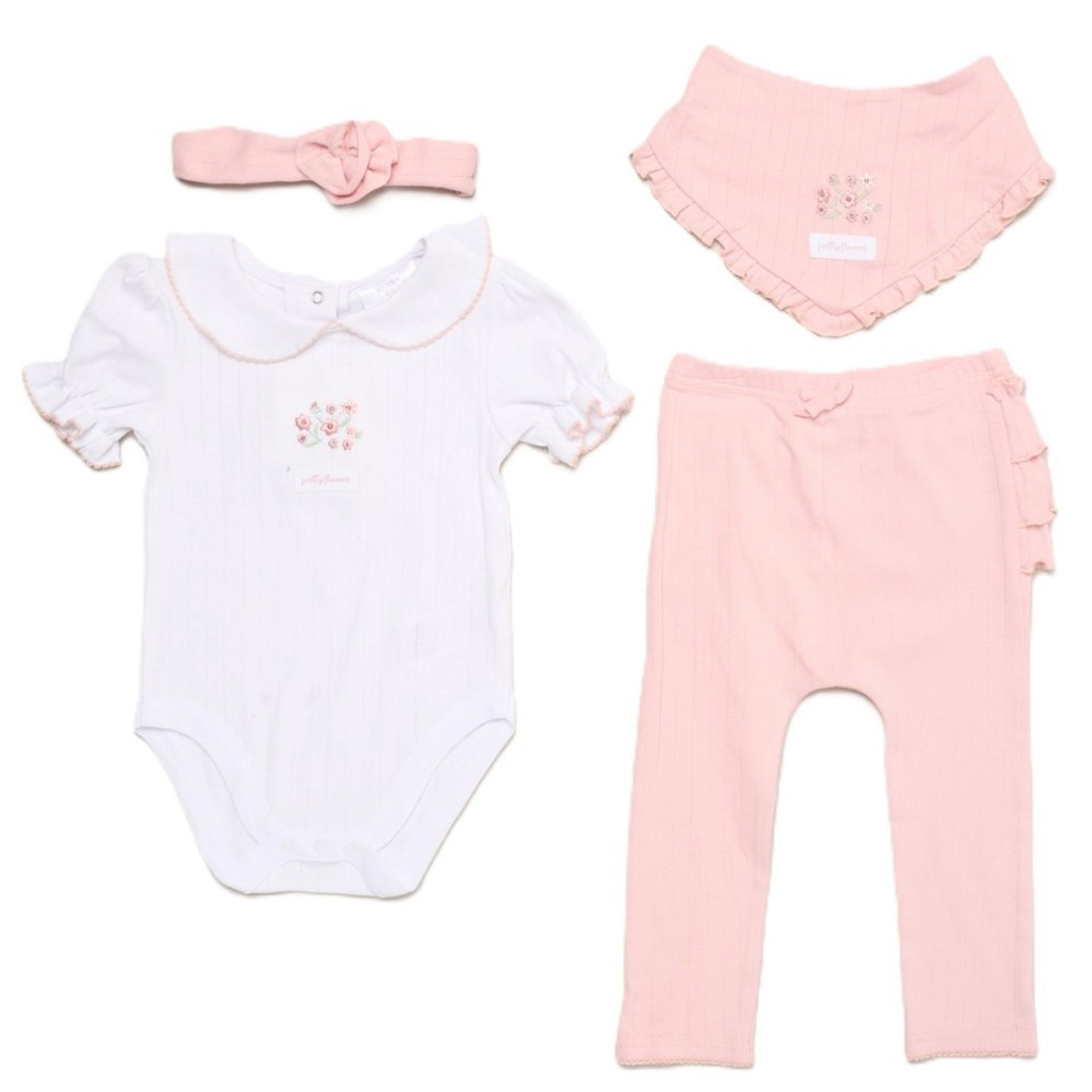 Baby Girls Floral 4-Piece Legging Set