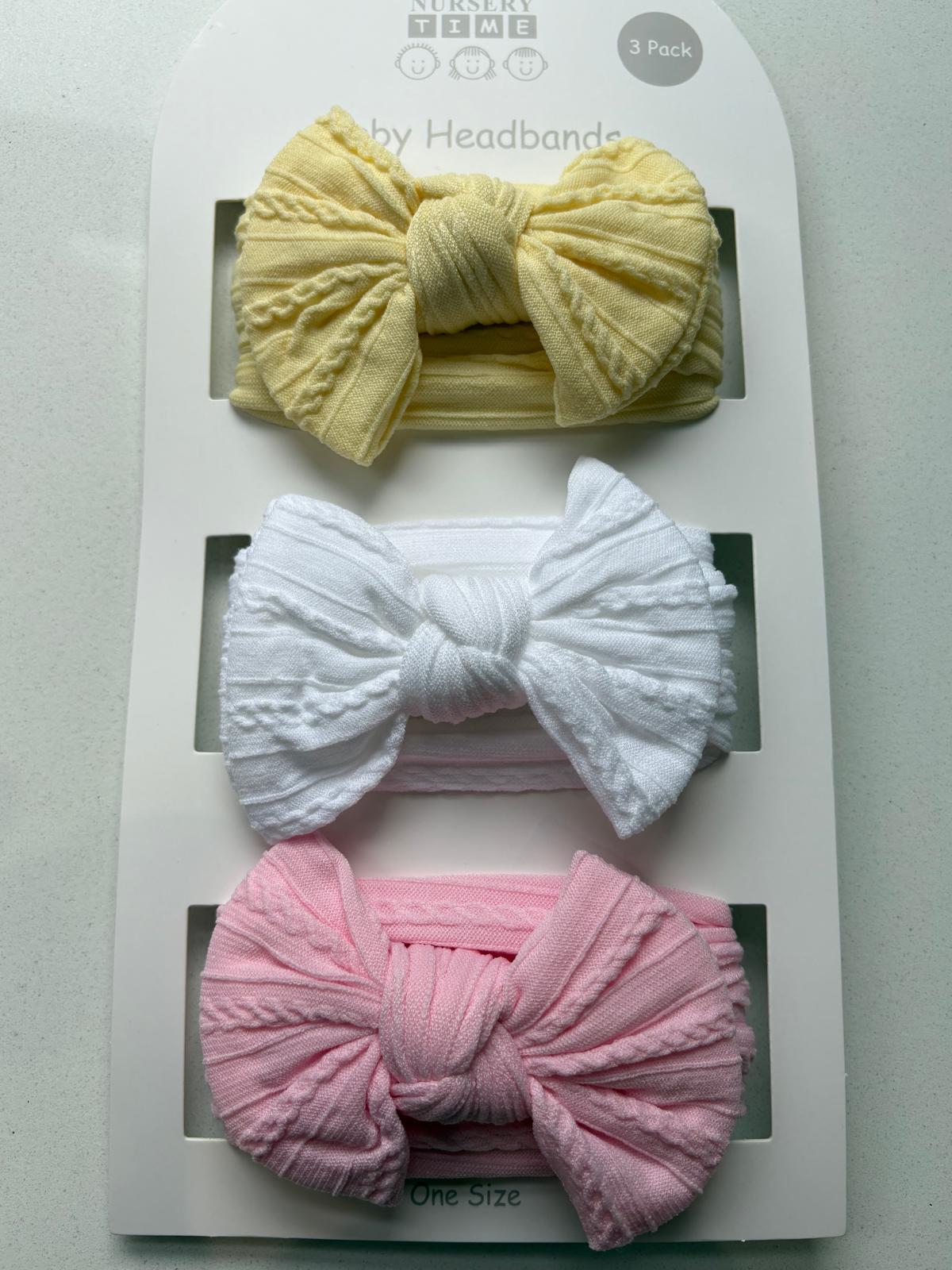 Baby girls headband set of 3