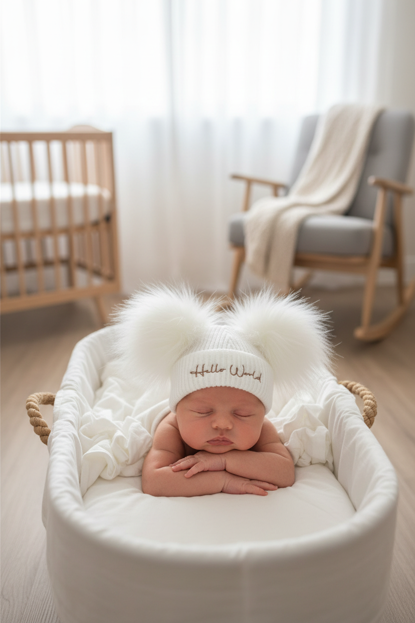 Hello world Pom hat newborn-4 months