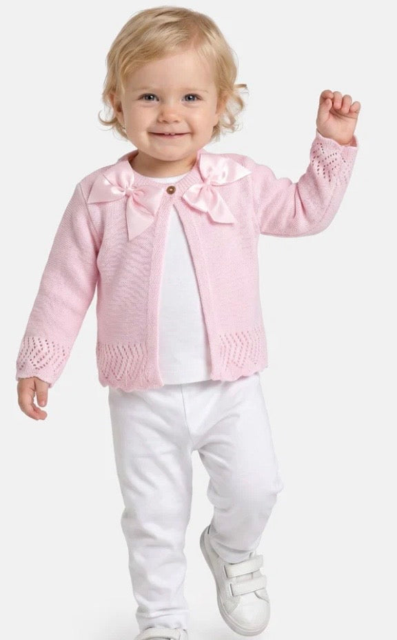 Baby Girl Cardigan with double bow