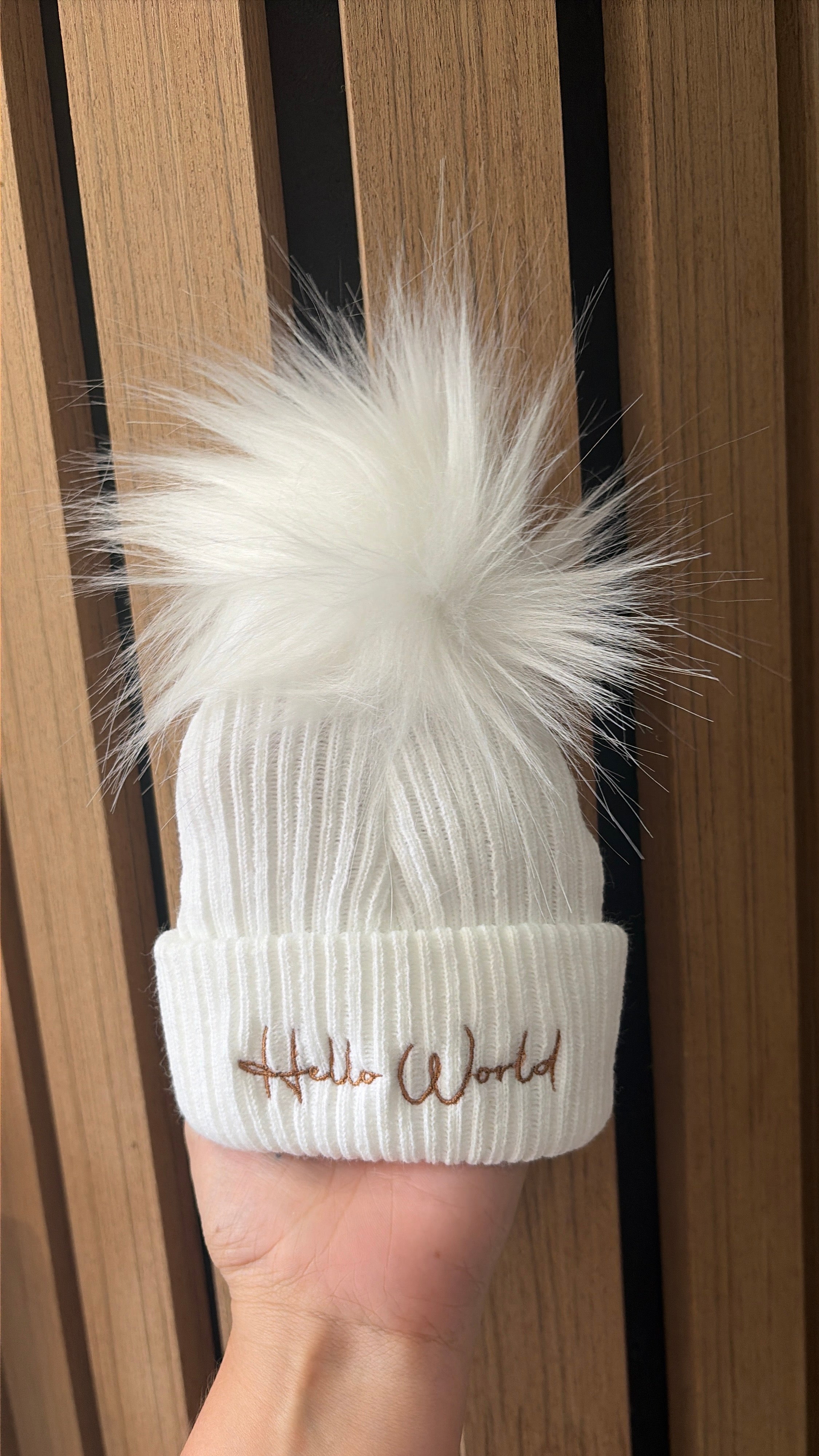 Hello world Pom hat newborn-4 months