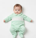 Spanish smocked mint babygrow