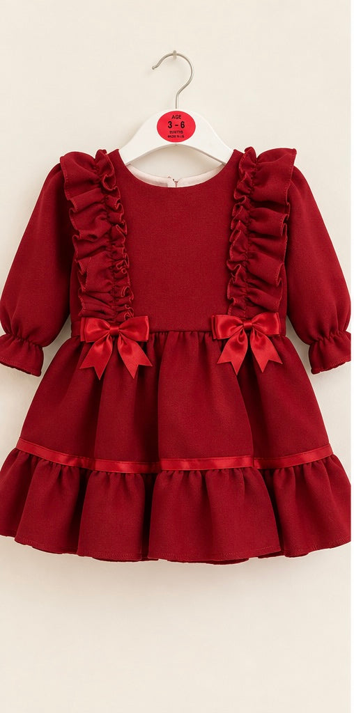 Amelia Ruby Ruffle Dress