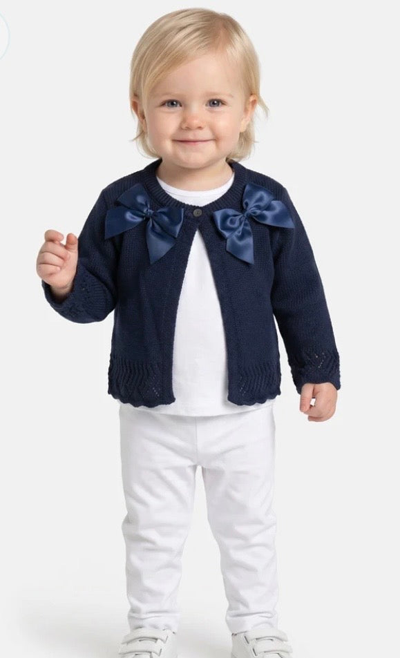 Baby Girl Cardigan with double bow