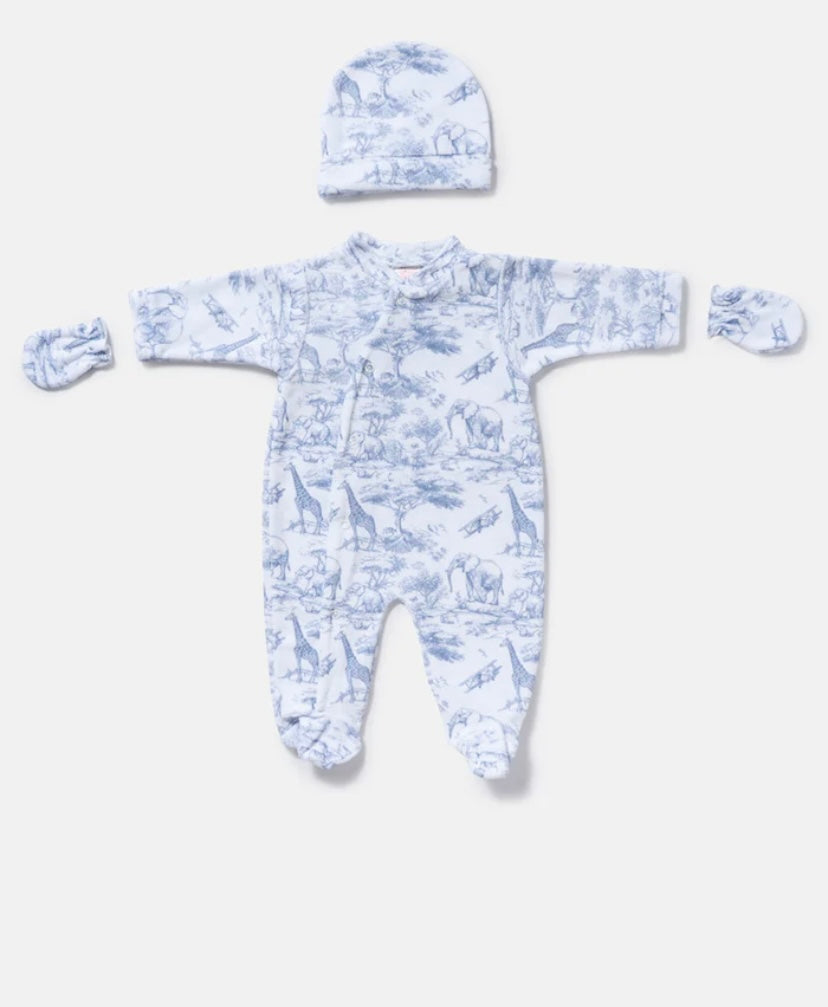 Blue Safari Babygrow