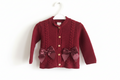 Fruit de ma passion burgundy cardigan
