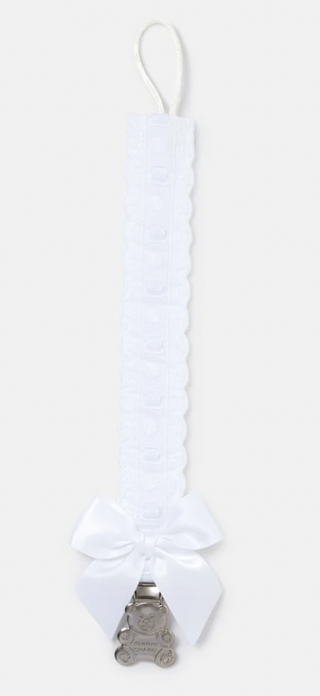 Spanish ribbon & teddy bear dummy clip
