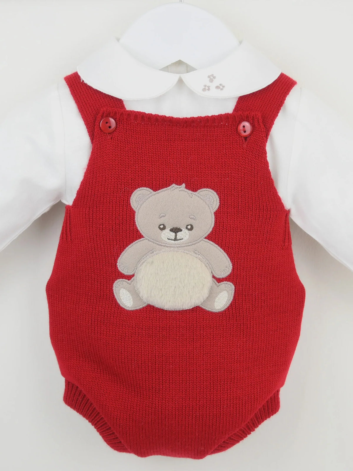PEX red Teddy dungaree
