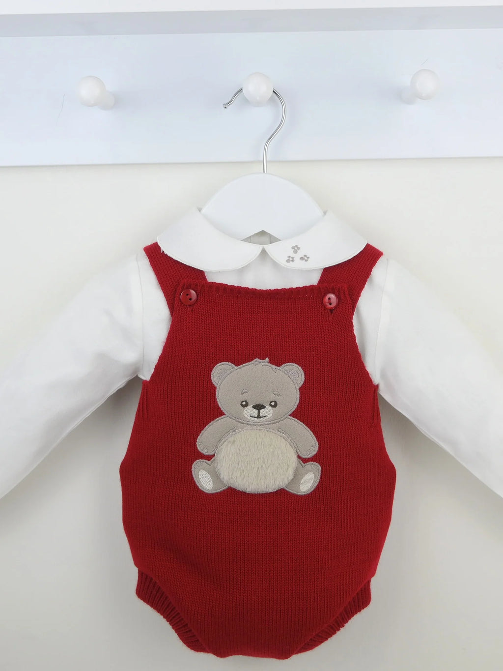 PEX red Teddy dungaree