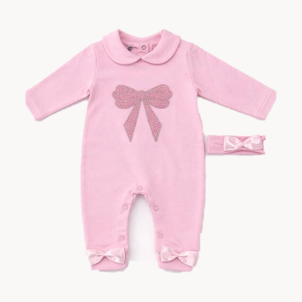 Bow Babygrow & Headband Set