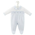 Dandelion Blue Bunny & Star Smocked Babygrow