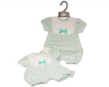 Girls Mint Pinstripe Romper