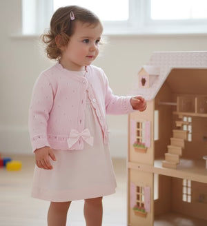Pex Miranda pink cardigan — soft 100% cotton baby cardigan
